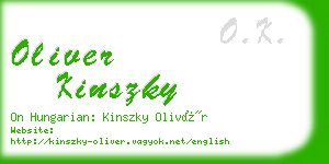 oliver kinszky business card